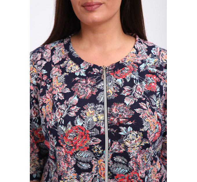 Халат Х-00372 темно-синий, красный