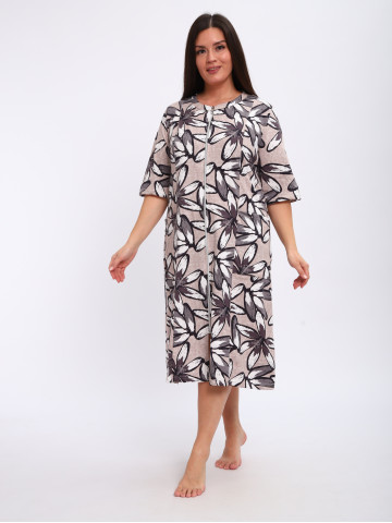 Халат Х-00372 бежевый, серый