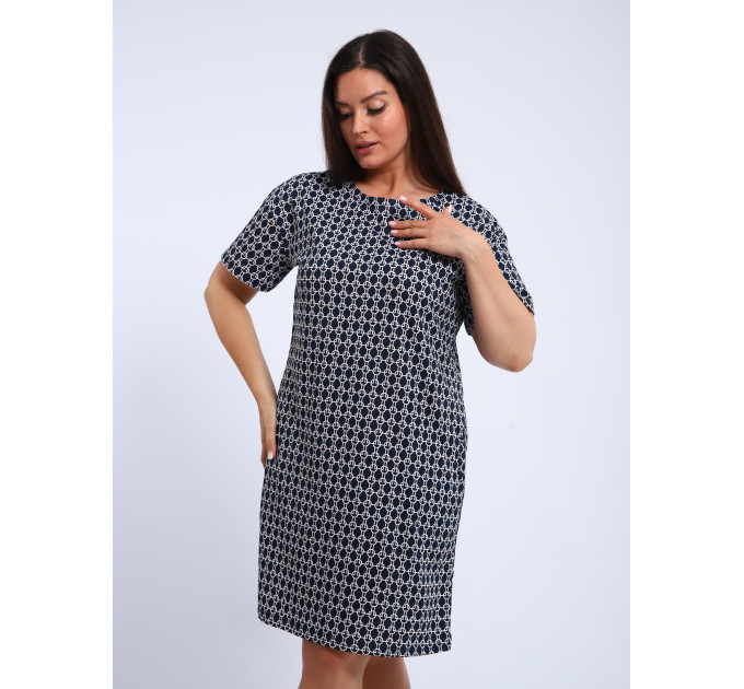 Платье П-00464 синий, белый