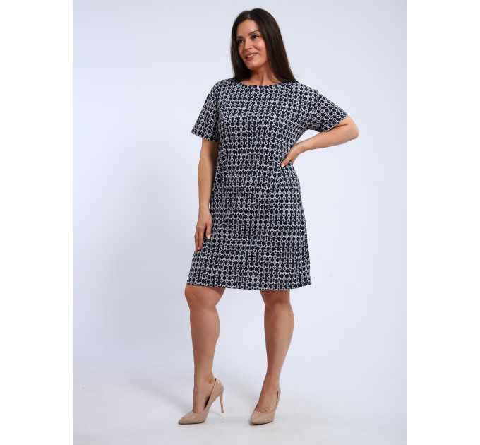 Платье П-00464 синий, белый