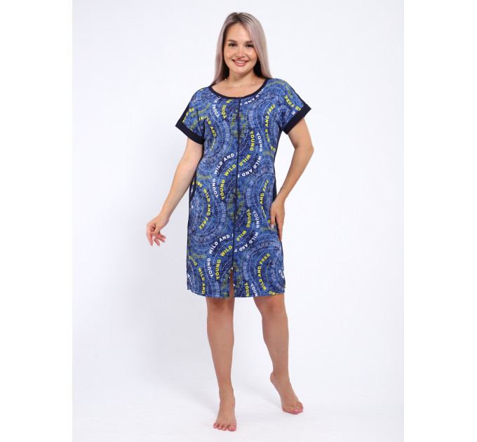 Халат Х-00377 синий, желтый