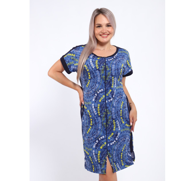 Халат Х-00377 синий, желтый