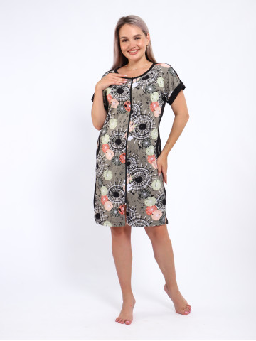 Халат Х-00377 серый, зеленый Халат Х-00377 серый, зеленый