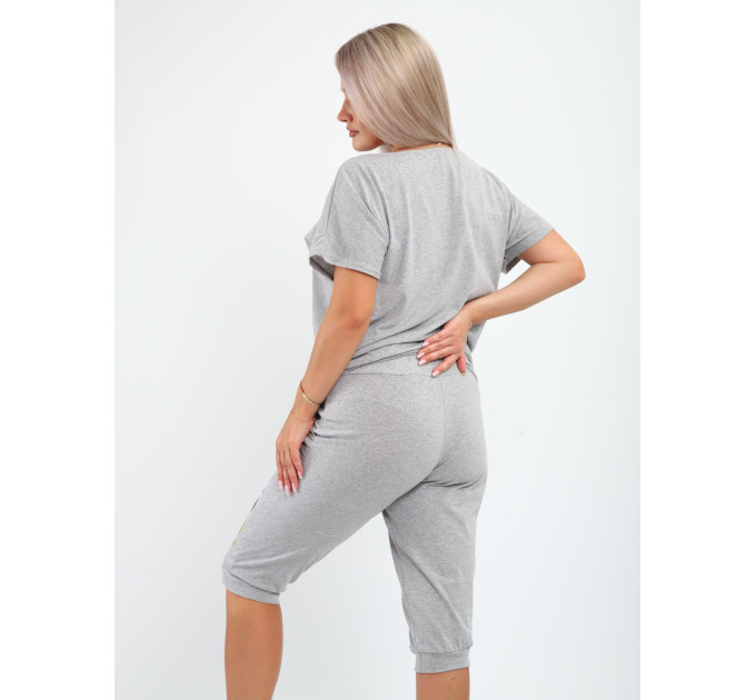 Костюм КД-00233 серый, бежевый