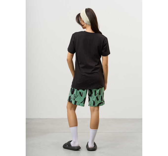 Костюм КД-00453 черный, зеленый