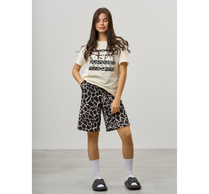 Костюм КД-00453 черный, кремовый