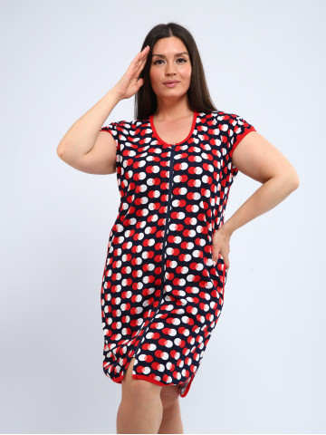 Халат Х-00377 темно-синий, красный Халат Х-00377 темно-синий, красный