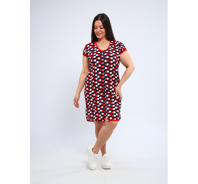 Халат Х-00377 темно-синий, красный