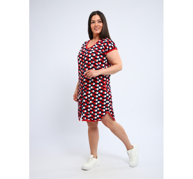 Халат Х-00377 темно-синий, красный