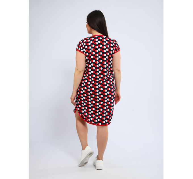 Халат Х-00377 темно-синий, красный