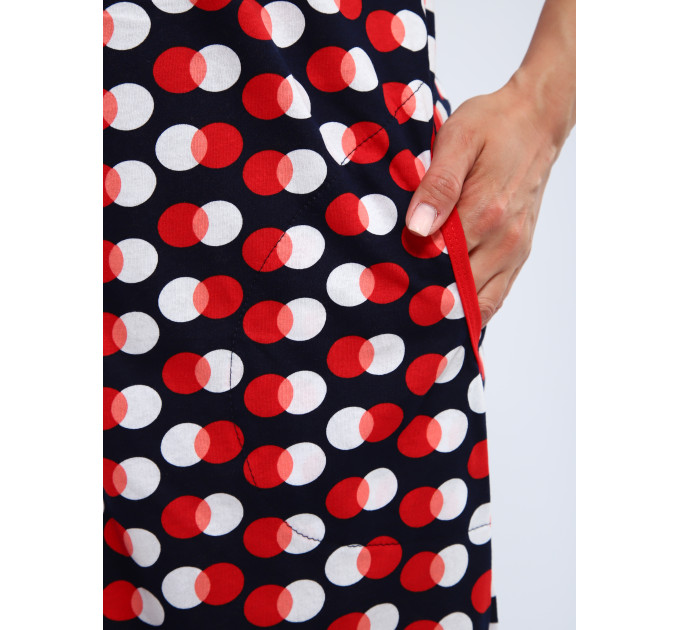 Халат Х-00377 темно-синий, красный