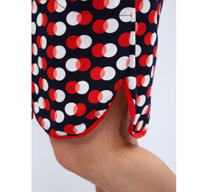 Халат Х-00377 темно-синий, красный