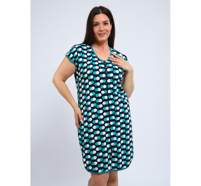 Халат Х-00377 темно-синий, изумрудный