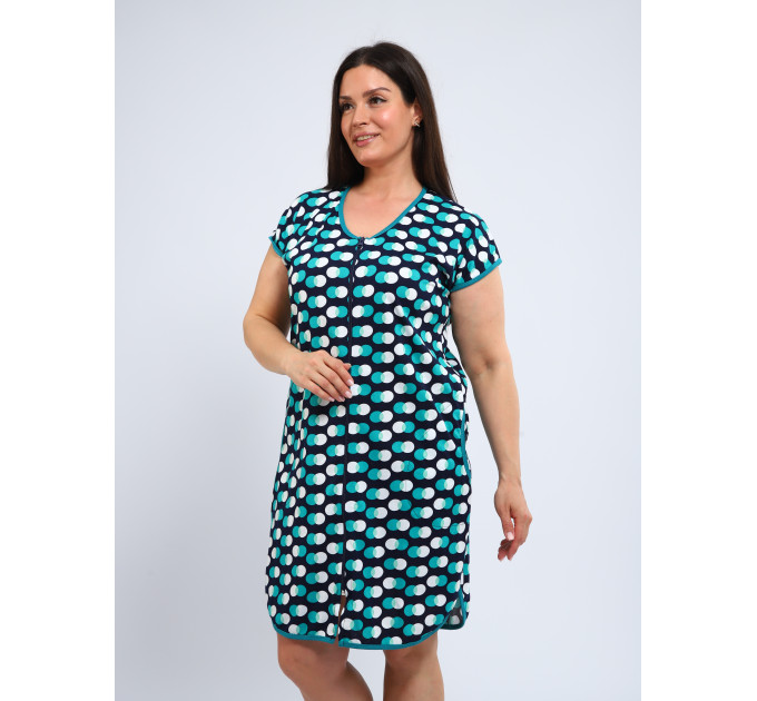 Халат Х-00377 темно-синий, изумрудный