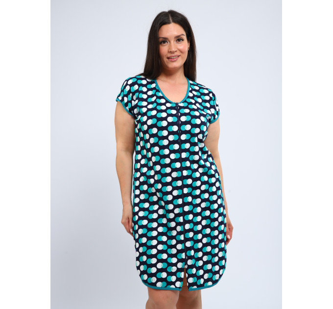 Халат Х-00377 темно-синий, изумрудный