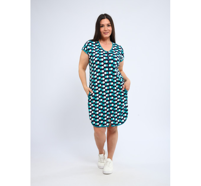 Халат Х-00377 темно-синий, изумрудный