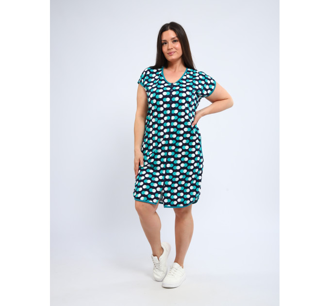 Халат Х-00377 темно-синий, изумрудный