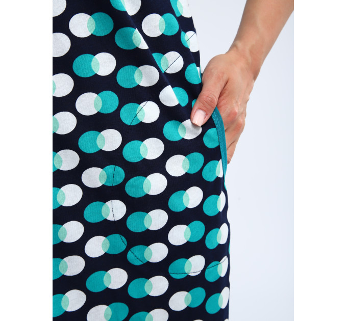 Халат Х-00377 темно-синий, изумрудный